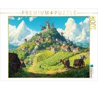 CALVENDO Puzzle Das Tal der Winde - Anime Landschaft | 1000 Teile Lege-Größe 64