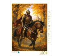 CALVENDO Puzzle d'automne - Chevalier sur Cheval - Taille de la Pose - Puzzle Photo pour des Heures heureuses