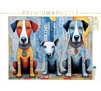 CALVENDO Puzzle de Chiens colorés - Reniflement dans la Nouvelle année | 1000 pièces de Ponte 64 x 48 cm Puzzle Photo pour des Heures heureuses