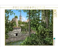 CALVENDO Puzzle de la Vie des Cendres - Vue de la Porte du Barrage dans la Fosse de pharmacien sur l'Eineufer vers 1907 | 1000 pièces - Taille de la Ponte 64 x 48 cm - Puzzle Photo pour des Heures