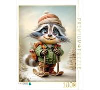 CALVENDO Puzzle de Père Noël Raton Laveur | 1000 pièces de Taille 48 x 64 cm Puzzle Photo pour des Heures heureuses