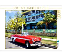 CALVENDO Puzzle Der US-Oldtimer DeSoto Convertible Coupé von 1955 in Kuba | 1000