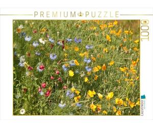CALVENDO Puzzle des Fleurs Sauvages pour Les Abeilles avec des Coquelicots dorés et des Jeunes dans Le Vert. 1000 Pieces 64 x 48 cm from Meike Bölts