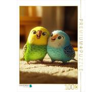 CALVENDO Puzzle Deux Qui s'aiment - Perruches ondulées | 1000 pièces - Taille de la Ponte 48 x 64 cm - Puzzle Photo pour des Heures heureuses