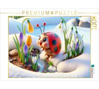 CALVENDO Puzzle Discovering spring flowers in the melting snow | 1000 pieces, fi