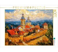 CALVENDO Puzzle Village à Une église de pèlerinage | 1000 pièces de Taille de la Pose 64 x 48 cm Puzzle Photo pour des Heures heureuses