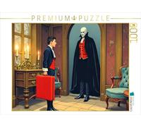 CALVENDO Puzzle Dracula - Première Rencontre en Transylvanie | 1000 pièces Taille de la Pose 64x48cm Photo Puzzle pour Heures de Bonheur