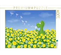 CALVENDO Puzzle Dragon avec Pissenlit - 1000 pièces - Dimensions : 64 x 48 cm - Puzzle Photo pour des Heures de Bonheur