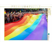 CALVENDO Puzzle Drapeau Arc-en-Ciel sur Parade LGBTQ ou CSD | 1000 Pièces Taille 64 x 48 cm Photo Puzzle pour Heures Heureuses