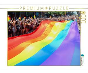 CALVENDO Puzzle Drapeau Arc-en-Ciel sur Parade LGBTQ ou CSD | 1000 Pièces Taille 64 x 48 cm Photo Puzzle pour Heures Heureuses