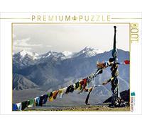 CALVENDO Puzzle Drapeaux de prière Devant l'Himalaya 1000 Pieces 64 x 48 cm from Patrick Bombaert