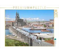 CALVENDO Puzzle Dresde - Pont Augustus et Vieille Ville 1898 1000 Pieces 64 x 48 cm from André Tetsch