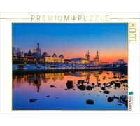 CALVENDO Puzzle Dresden in the evening | 1000 pieces, finished size 25.2 × 18.9