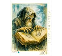 CALVENDO Puzzle Druide Celtique Sombre avec Livre de Magie et Symboles | 1000 pièces - Taille de la Pose 48 x 64 cm - Puzzle Photo pour des Heures heureuses