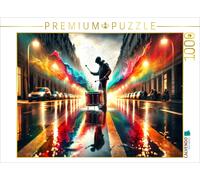 CALVENDO Puzzle Drummer im Rhythmus der Reflexion: Melodie der Morgenröte | 1000