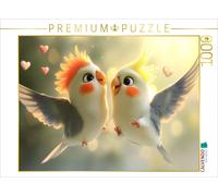 CALVENDO Puzzle Duet in flight - Two cockatiels | 1000 pieces, finished size 25.