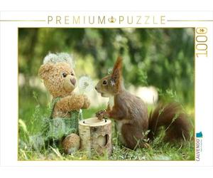 CALVENDO Puzzle Écureuil et Nounours avec Pissenlit 1000 Pieces 64 x 48 cm from Birgit Cerny