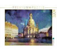 CALVENDO Puzzle Église féminine à Dresde, Allemagne | 1000 pièces de Taille de la Pose 64 x 48 cm Puzzle Photo pour des Heures heureuses