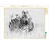 CALVENDO Puzzle Ein Motiv aus dem Kalender Emotionale Momente: Zebras - black an