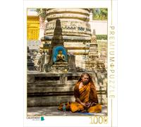CALVENDO Puzzle Ein Motiv aus dem Kalender Mahabodhi - der Tempel zu Ehren des B