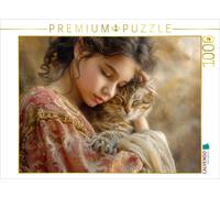 CALVENDO Puzzle Eine kindliche Liebe zu Tieren | 1000 Teile Lege-Größe 64 × 48 c