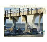 CALVENDO Puzzle Eisfahnen an der Seebrücke in Wustrow 1000 Teile Puzzle quer 1000 Pieces 64 x 48 cm from Renate Grobelny
