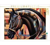 CALVENDO Puzzle Elegant dark brown stallion - horses portrait | 1000 pieces, fin