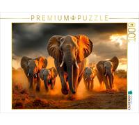 CALVENDO Puzzle Elephants | 1000 pieces, finished size 25.2 × 18.9 in (64 × 48 c