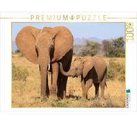 Puzzle CALVENDO Les éléphants - L'amour des enfants | 1000 pièces, format assemb