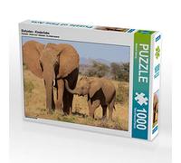 CALVENDO Puzzle Éléphants - l'amour des Enfants 1000 Pieces 64 x 48 cm from Michael Herzog