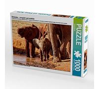 CALVENDO Puzzle Éléphants Playful and Cute 1000 Pieces 64 x 48 cm from Susan Michel