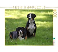 CALVENDO Puzzle Emma and Luna, Entlebuch Mountain Dogs | 1000 pieces, finished s