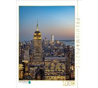 CALVENDO Puzzle Empire State Building de Nuit | 1000 pièces de Taille 48 x 64 cm Puzzle Photo pour des Heures heureuses