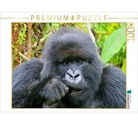 CALVENDO Puzzle en Forme de Gorille de Montagne Qui Mange Le Rwanda, 1000 pièces, Taille 64 x 48 cm, Puzzle Photo pour des Heures de Bonheur