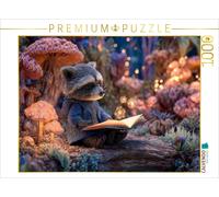 CALVENDO Puzzle Enchanting raccoon reads magic in the fairy forest | 1000 pieces