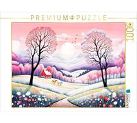 CALVENDO Puzzle Enchanting spring landscape in the evening light | 1000 pieces,