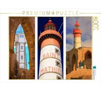CALVENDO Puzzle Envie de Bretagne - Au Phare de Saint-Mathieu dans Le Département Finistére on Trouve Trois phares en Un Seul Endroit | Puzzle Photo de 1000 pièces de 64 x 48 cm