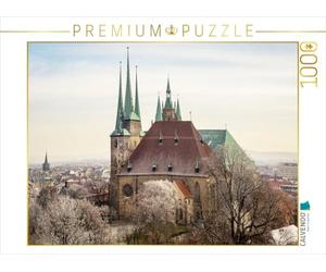 CALVENDO Puzzle Erfurt. L'église Severi et la cathédrale Sainte-Marie. 1000 Pieces 64 x 48 cm from Thomas Seethaler