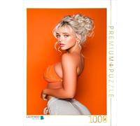 CALVENDO Puzzle érotique avec Sandy dans Un Minishort et Haut Orange | 1000 pièces de Taille 48 x 64 cm Puzzle Photo pour des Heures heureuses
