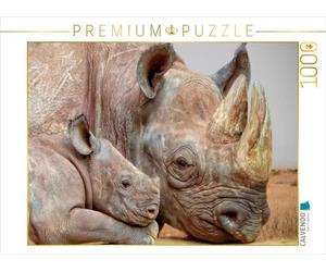 CALVENDO Puzzle Espèces menacées d'extinction - Rhino 1000 Pieces 64 x 48 cm from Peter Roder