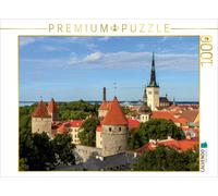 CALVENDO Puzzle Estland - Blick über Tallinn 1000 Teile Puzzle quer | 1000 Teile