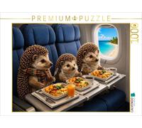 CALVENDO Puzzle Even little hedgehogs go on vacation | 1000 pieces, finished siz