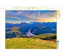 CALVENDO Puzzle Evening atmosphere over the Durlaßboden reservoir | 1000 pieces,