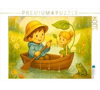 CALVENDO Puzzle Excursion en Bateau à Travers Les flaques de Pluie | 1000 pièces Taille de la Ponte 64 x 48 cm Puzzle Photo pour des Heures heureuses