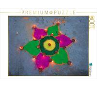 CALVENDO Puzzle Farbenfrohe Blüte aus Kerzen in Indien 1000 Teile Puzzle quer 1000 Pieces 64 x 48 cm from Peter Schickert