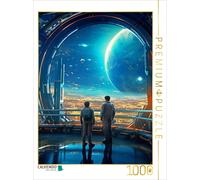 CALVENDO Puzzle Father and son on a space station | 1000 pieces, finished size 2