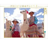 CALVENDO Puzzle Femme et Fille avec Un Lama et Un alpaga 1000 Pieces 64 x 48 cm from Siegfried Kuttig