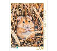 Puzzle · Hamster dans Un Champ de céréales | Mignon hamster dans un champ de céréales · 1000 pièces · Format assemblé 64 × 48 cm · CALVENDO Puzzle