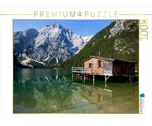 CALVENDO Puzzle Fischerhütte am Pragser Wildsee 1000 Teile Puzzle quer 1000 Pieces 64 x 48 cm from Hans Pfleger