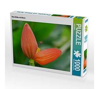 CALVENDO Puzzle Fleur Rouge avec Abeille 1000 Pieces 64 x 48 cm from Erika Müller